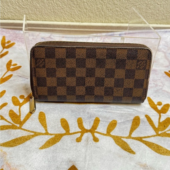 Louis Vuitton Brown Monogram Vintage Checkered Long Damier Ebene Wallet - Picture 3 of 11